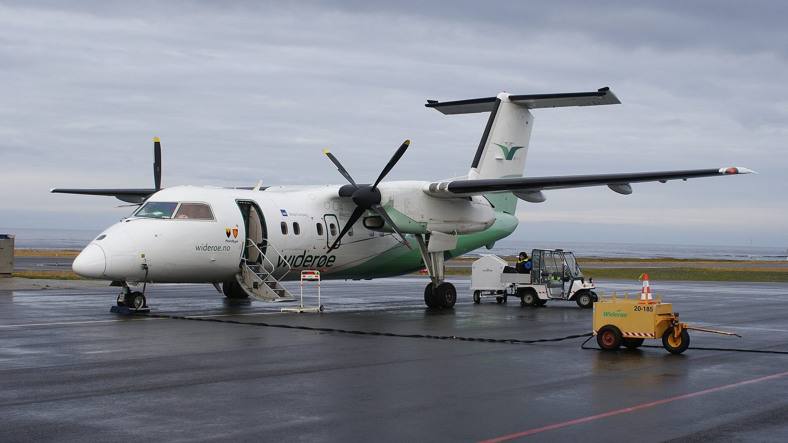 A Wideroe regional aircraft, the workhorse of northern Norway's airports
