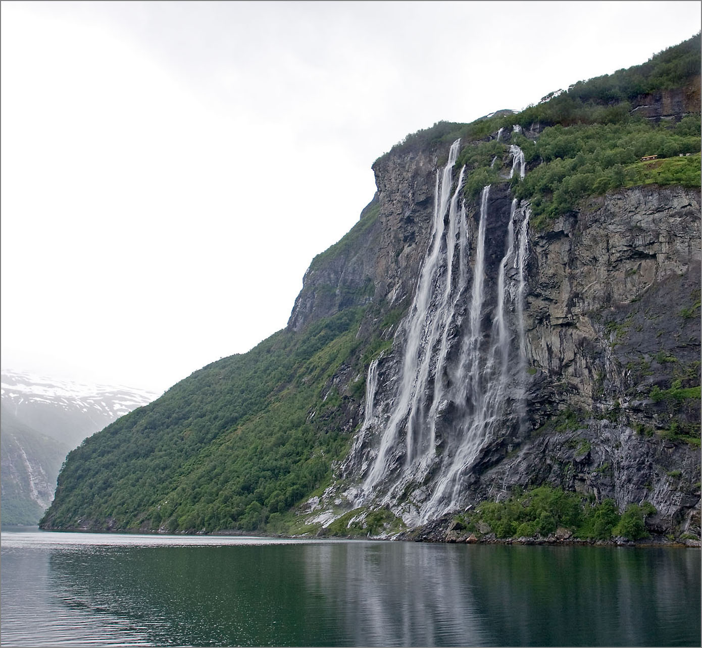 The Seven Sisters waterfall dropping into the Geirangerfjord, one of the best places to visit in Norway