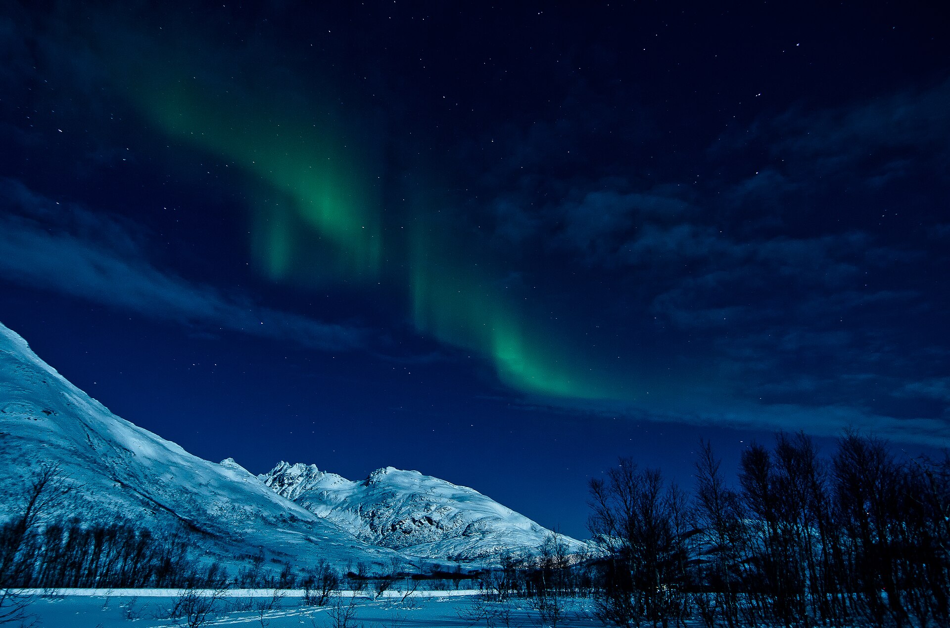 The northern lights over Tromsø